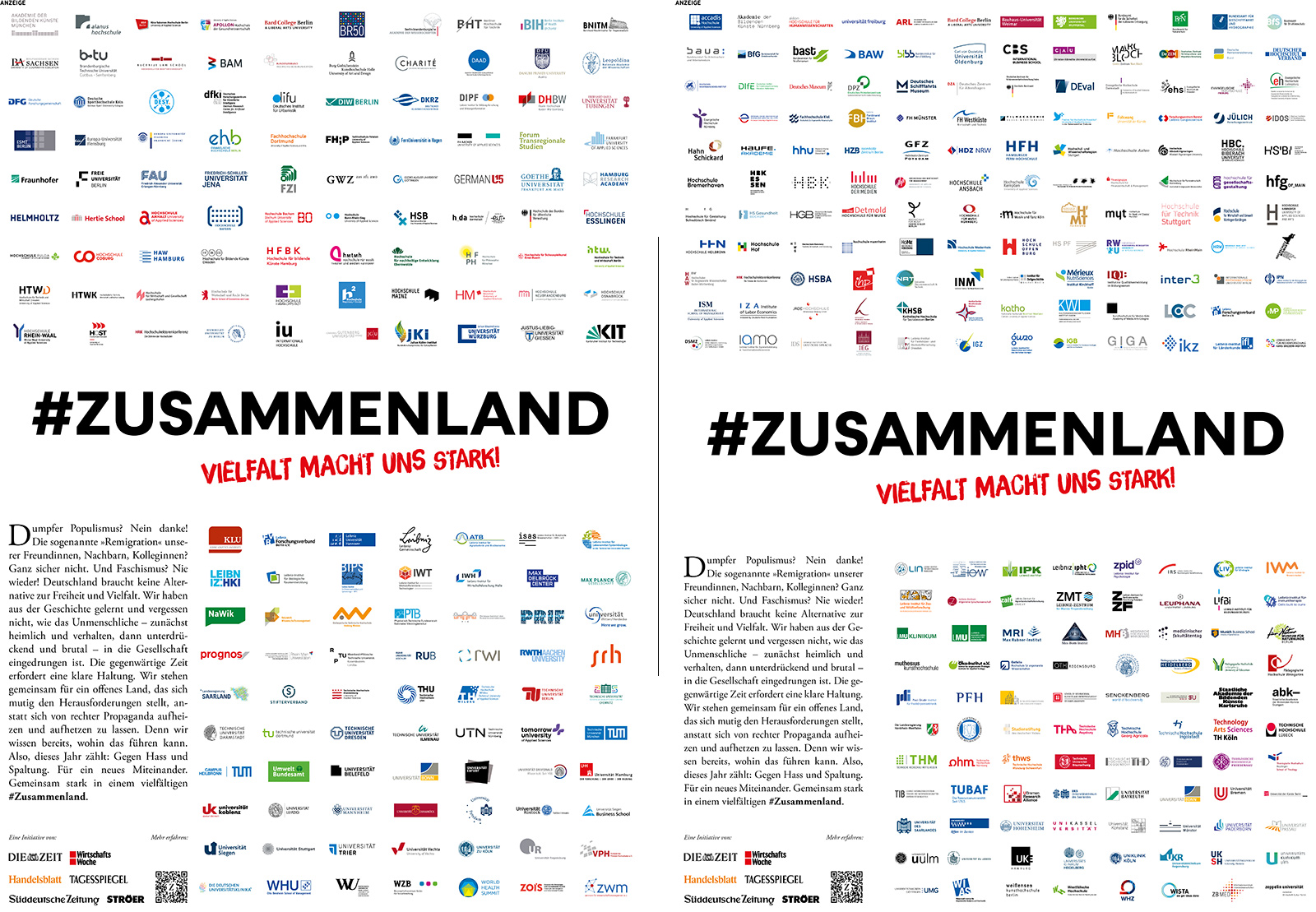 Neue kampagne zusammenland vielfalt macht uns stark 